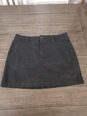Dockers Black Utility Chino Skirt - 2000s Y2K Gorpcore Cotton Stretch Mini Skirt